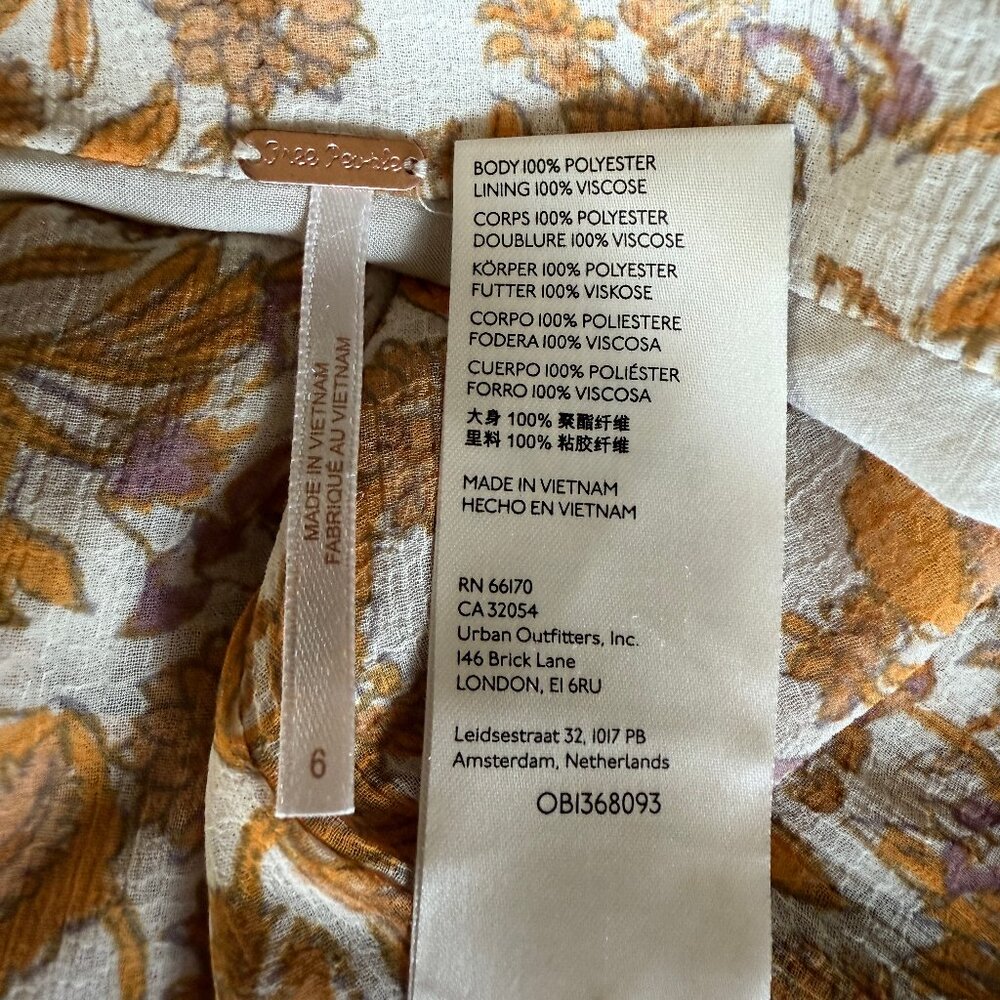 Free People Lilith Printed Maxi Skirt Sz 6 - Picture 10 of 12